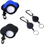 Gjhgf - 2 sacs de nettoyage de golf (bleu, noir) livrs avec 2 boucles de traction noires, poche pour ...
