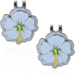 Gjhgf - 2pcs marqueur balle golf magntique avec clip casquette, ensemble marqueurs en forme fleur aimant ...