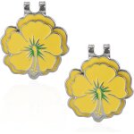 Gjhgf - 2pcs marqueur balle golf magntique avec clip casquette, ensemble marqueurs en forme fleur aimant ...