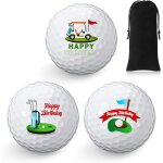 Gjhgf - 3 pezzi set regalo di palline da golf happy birthday divertente regalo palline da golf per golfisti ...