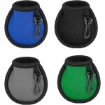Gjhgf - lot de 4 pochettes de nettoyage de balles de golf portables avec clip double couche etanche (gris, ...