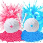 Gjhgf - balle golf gender reveal, 2 gender reveal fumigene blue et rose, fumigene couleur baby shower ...