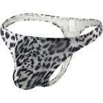 Gjhgf - homme imprimé léopard tanga taille basse bikini slip sous - vêtement Gjhgf - homme imprimé léopard tanga taille basse bikini slip sous - vêtement