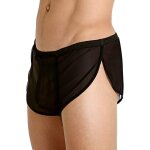 Gjhgf - hommes shorts en maille avec de grands cts fendus sous - vtements boxers slips rsille maillot ...