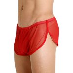 Gjhgf - hommes shorts en maille avec de grands cts fendus sous - vtements boxers slips rsille maillot ...