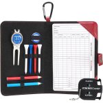 Gjhgf - porte - cartes de score de golf en cuir, accessoires inclus