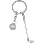 Gjhgf - porte - cls en mtal avec pendentif balle de golf pour homme et femme, argent.