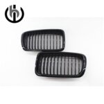 Glossblack 1 line calandre de sport pour bmw e38 740il, 1 paire, gauche & droite, noir mat, brillant ...