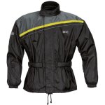 Gms douglas veste de pluie de moto, noir - jaune, taille 5xl pour hommes