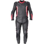Gms gr - 1 combinaison en cuir de moto deux pi�ces, noir - blanc - rouge, taille 50 pour hommes