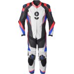 Gms grc - 1 combinaison moto une pi�ce en cuir, noir - rouge - bleu, taille 48 pour hommes