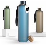 Gourde 1, 5l bouteille d'eau 1500ml gourde de sport ultralgre en tritan idal pour le sport, le bureau, ...