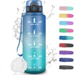Gourde, gourde 1, 5l, gourde sport anti fuite, gourde gradu�e pour 1 journee, facile a nettoyer, gourde ...