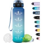 Gourde, 1. 5l gourde sport, sans bpa, bouteille d'eau, gourde gradue pour 1 journee, filtre et marqueur ...