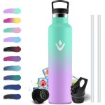 Gourde isotherme 1l, gourde acier inoxydable avec en paille, acier inoxydable isolé sous vide, etanche ... Gourde isotherme 1l, gourde acier inoxydable avec en paille, acier inoxydable isolé sous vide, etanche ...