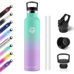 Gourde isotherme 1l, bouteille isotherme acier inoxydable, bouteille d'eau etanche, sans bpa, gourde ...