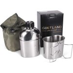 Gourde militaire americaine inox 1, 2l avec 0, 6l quart tasse pochette nylon arme amricaine camping ...