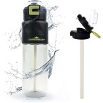 Gourde sport 1050ml, 2 modes de consommation, passe au lave - vaisselle, couvercle anti - fuite, etanche ...