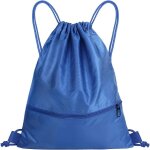 Grand sac a cordon de serrage, sac de gym avec cordon de serrage et poche zippe, sac de sport impermable ...