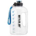 Grande bouteille d'eau de grande capacit�, demi - gallon, mat�riau petg, tasse d'espace, fitness, sport ...