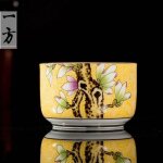 Grande tasse a th master en cramique emaille everisonne, service a th kung fu, bol a th, style chinois, ...