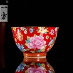 Grande tasse a th master en cramique emaille everisonne, service a th kung fu, bol a th, style chinois, ...