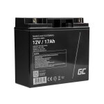 Green cell agm 12v 17ah akku vrla blei - batterie bleiakku ersatzakku gelakku akkubatterie zyklenfest ...