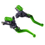 Green pair levier de guidon et embrayage hydraulique pour moto de course, pompe de frein a intervalles ...