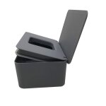 Grey bote distributrice de lingettes en tissu avec couvercle, conception scelle, ne sche pas facilement ...