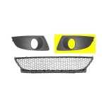 Grille prise air inferieur gauche avec antibrouillard pour dacia logan