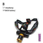 Gris - lampe frontale de plong�e etanche 5000 lumens, lampe torche + piles 1 x led + chargeur ac / chargeur, ...