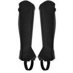 Gutres confortables pour enfants, equitation noire, demi - chope avec boutons pression et fermeture ...