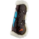 Gu�tres ouvertes ant�rieurs pour cheval avec fourrure equick airshock fluffy