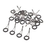 Guides de canne a pche tlescopique, 25 pices / paquet, kit de rparation de canne a pche, anneaux ...