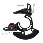 Guide - cha�ne a plaque unique pour vtt, prot�ge - cha�ne souple, plaque dent�e 32 - 38 dents, stabilisateur ...