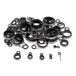 Guides et embouts de canne a p�che t�lescopique, kit de r�paration 49 tailles mixtes