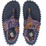 Gumbies slingback flip flops w g - sb - wn - aztec - 39