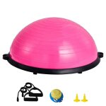 Half exercise ball trainer - duoku - ballon d'�quilibre 23 po - capacit� 300 kg - bandes de r�sistance ...