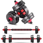 Haltres rglables, bon march set, 2 en 1 de dumbbell avec barres raccordes, revtement en caoutchouc ...