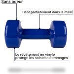 Haltères en vinyle 14 kg (2 x 7 kg bleu foncé) Haltères en vinyle 14 kg (2 x 7 kg bleu foncé)