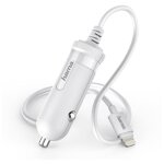 Hama lightning t�l�phone portable, smartphone blanc allume - cigare auto