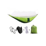 Hamac de camping en plein air, lit balanoire portable avec moustiquaire, tissu parachute haute rsistance, ...