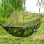 Hamac de camping, lit - balanoire, portable, avec moustiquaire, pour 1 a 2 personnes, pour la chasse, ...