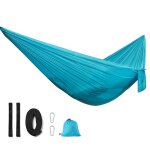 Hamac de camping, lit balanoire simple et lger, avec cordes de suspension, pour randonne en plein ...