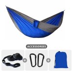 Hamac de camping parachute pour une place, lit - balanoire d'extrieur, facile a transporter, pour la ...