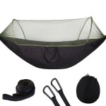 Hamac de camping portable simple et double, 250x120cm, avec moustiquaire, moustiquaire pop - up, facile ...