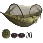 Hamac de camping ultra - l�ger hamac en filet anti - moustiques capacit� de charge de 300 kg, nylon de ...