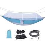 Hamac a moustiquaire ultral�ger, lit - balan�oire, meuble portable avec sangle et mousqueton
