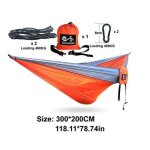 Hamac parachute lger en nylon, lit - balanoire de camping, voyage, randonne, jardin extrieur, double ...