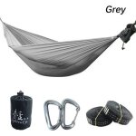 Hamac parachute en nylon, portable et lger, pour camping, randonne, voyage, plage, arrire - cour, ...